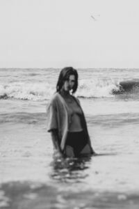 shooting femme à la mer